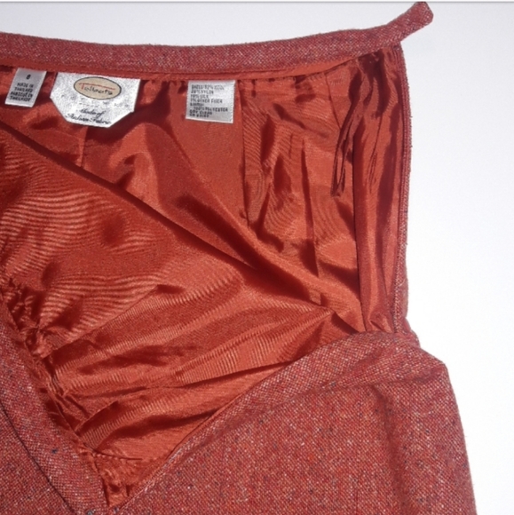 Talbots Petites | Rust/Orange Wool Blend Skirt - Picture 2 of 4
